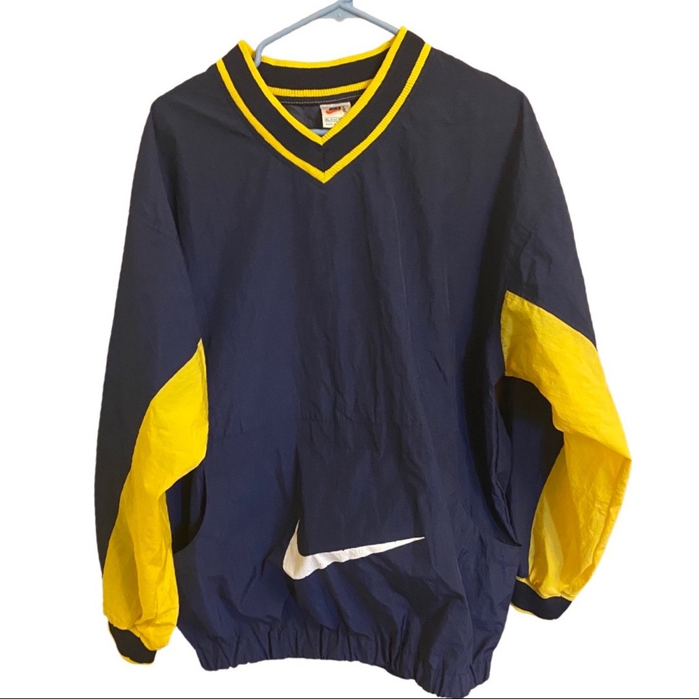 Vintage Center Nike Swoosh Pullover Windbreaker Jacket